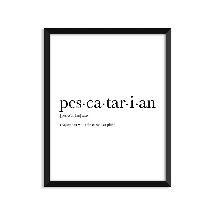 Pescatarian Definition Everyday Card