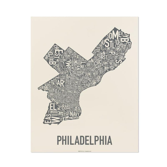 11" x 14" / Ivory & Grey Print
