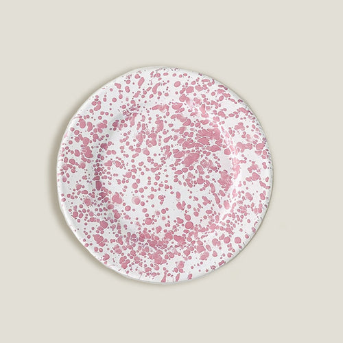Pink Enamel Dinner Plate