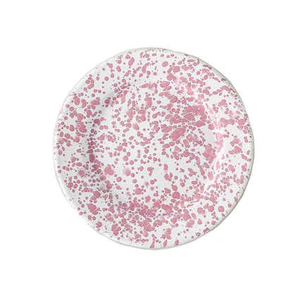 Pink Enamel Dinner Plate