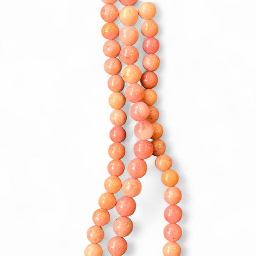 Pink Tourmaline 6mm crystal bead strand