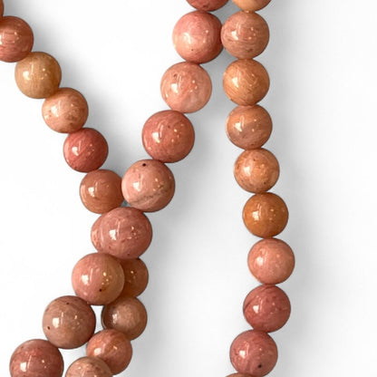 Pink Tourmaline 6mm Bead Strand – 14" Natural Crystal Beads for Jewelry Making & Heart Healing