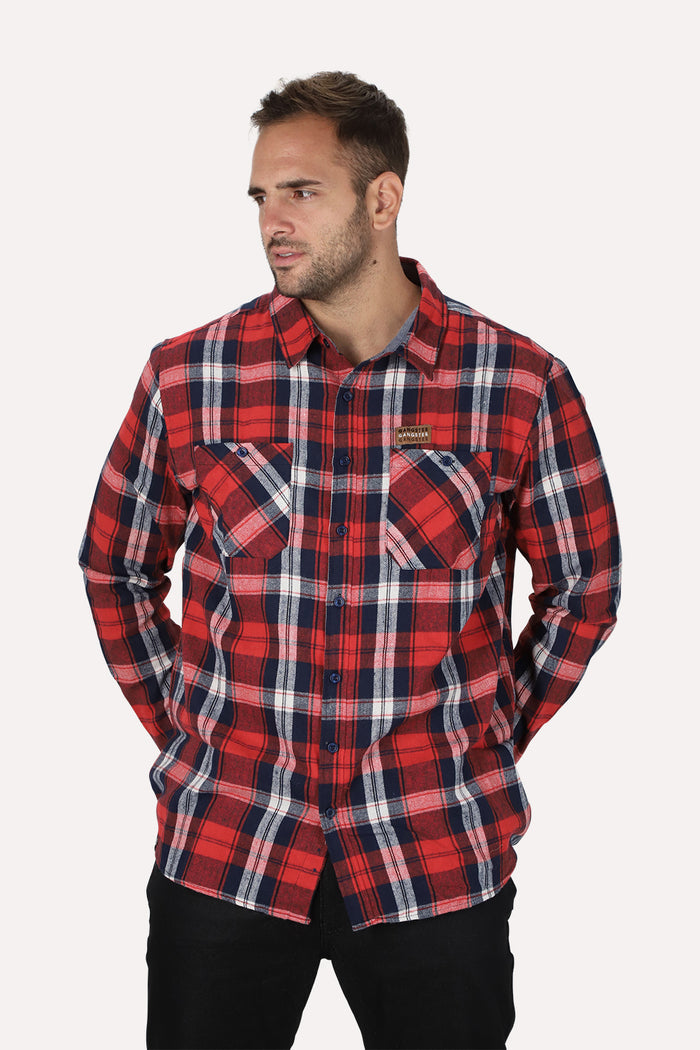 Plus Camisa  ML Franela  Fireside Rojo Gangster