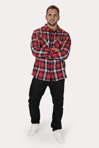 Plus Camisa  ML Franela  Fireside Rojo Gangster