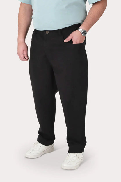 Plus Pantalon Canvas Liso Castle Negro - Gangster
