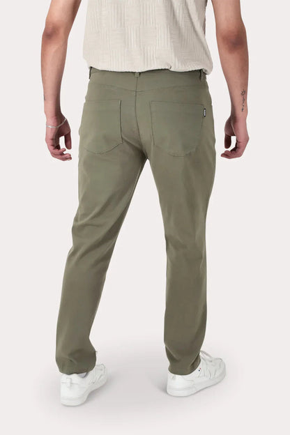 Plus Pantalon Canvas Liso Keele Verde Militar - Gangster