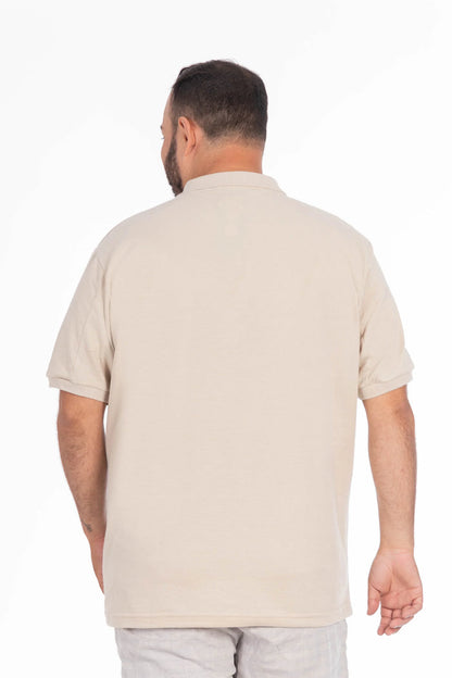 Plus Polera Cuello Textura Temple Beige - Gangster