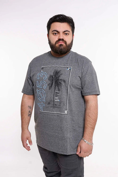 Plus Polera Mc Básica 4053G Gris Gangster - Gangster