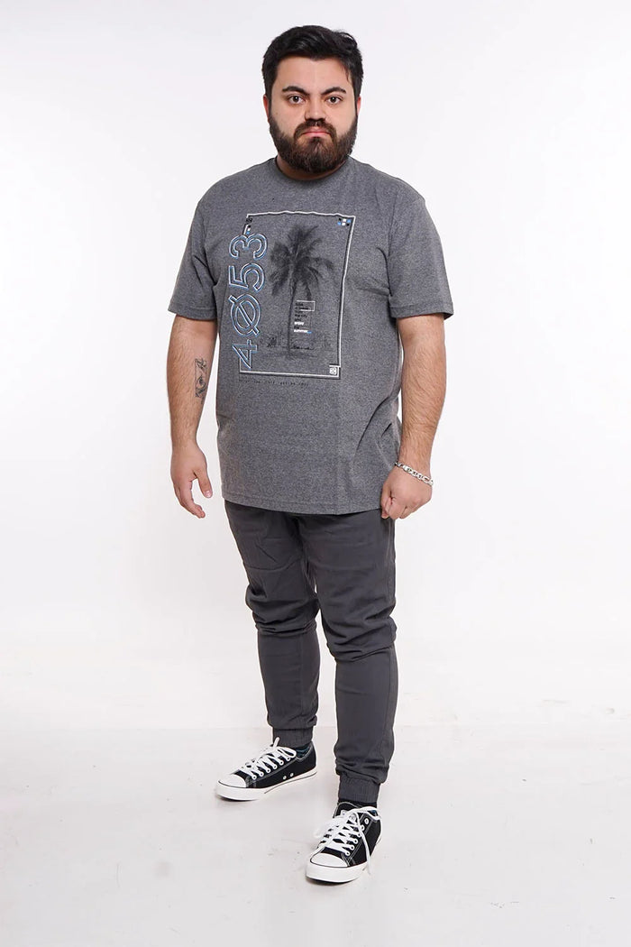 Plus Polera Mc Básica 4053G Gris Gangster - Gangster