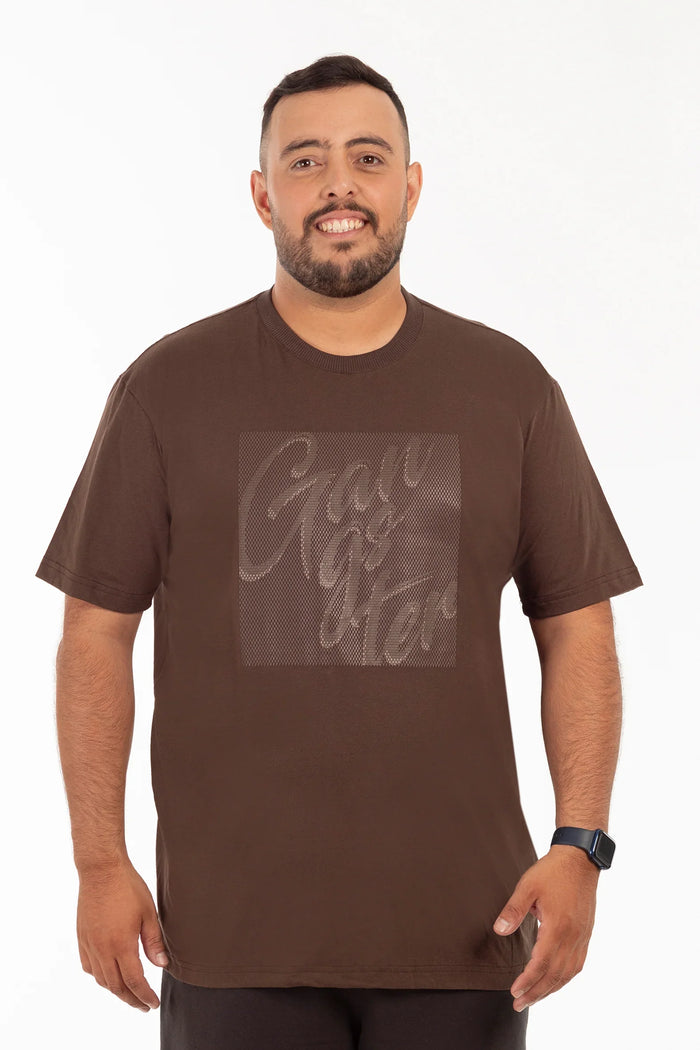 Plus Polera MC Basica Bundy Café Oscuro - Gangster