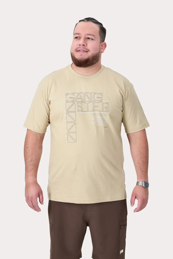 Plus Polera MC Basica Compton Beige - Gangster