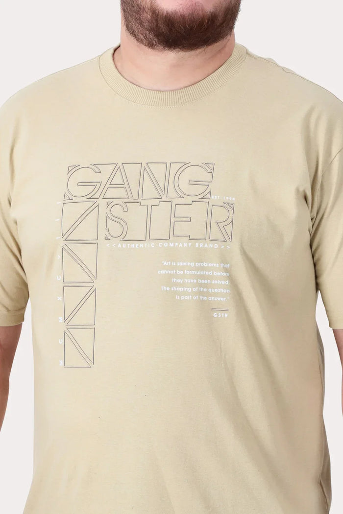 Plus Polera MC Basica Compton Beige - Gangster