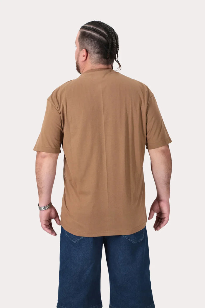 Plus Polera MC Basica Latic Café Oscuro - Gangster