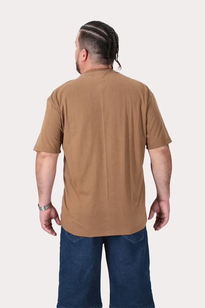Plus Polera MC Basica Latic Café Oscuro - Gangster