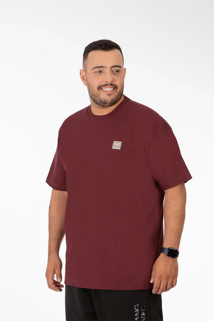 Plus Polera MC Textura Foggy Burdeo - Gangster