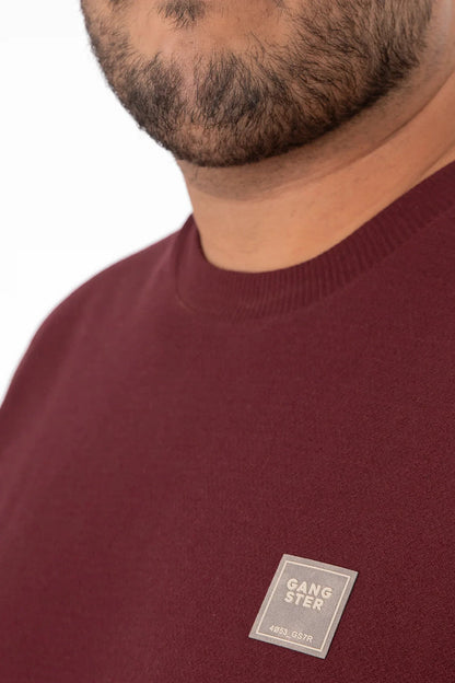 Plus Polera MC Textura Foggy Burdeo - Gangster