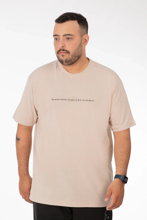 Plus Polera MC Textura Kendall Beige - Gangster