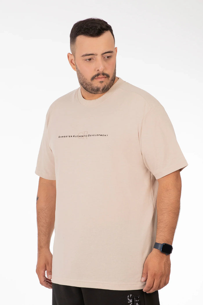 Plus Polera MC Textura Kendall Beige - Gangster