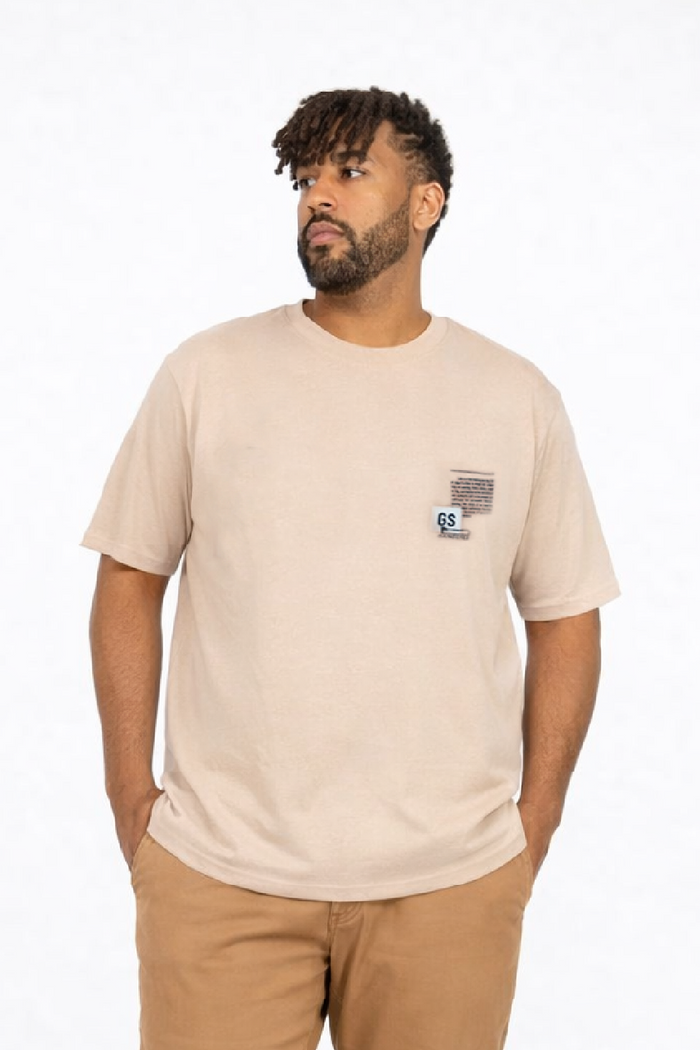 Plus Polera MC Textura Ranch Beige