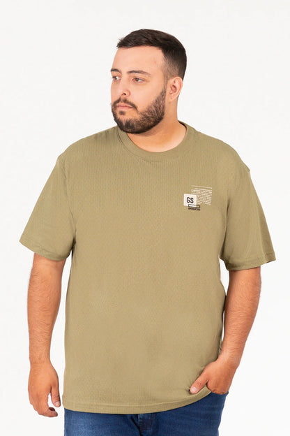 Plus Polera MC Textura Ranch Verde - Gangster