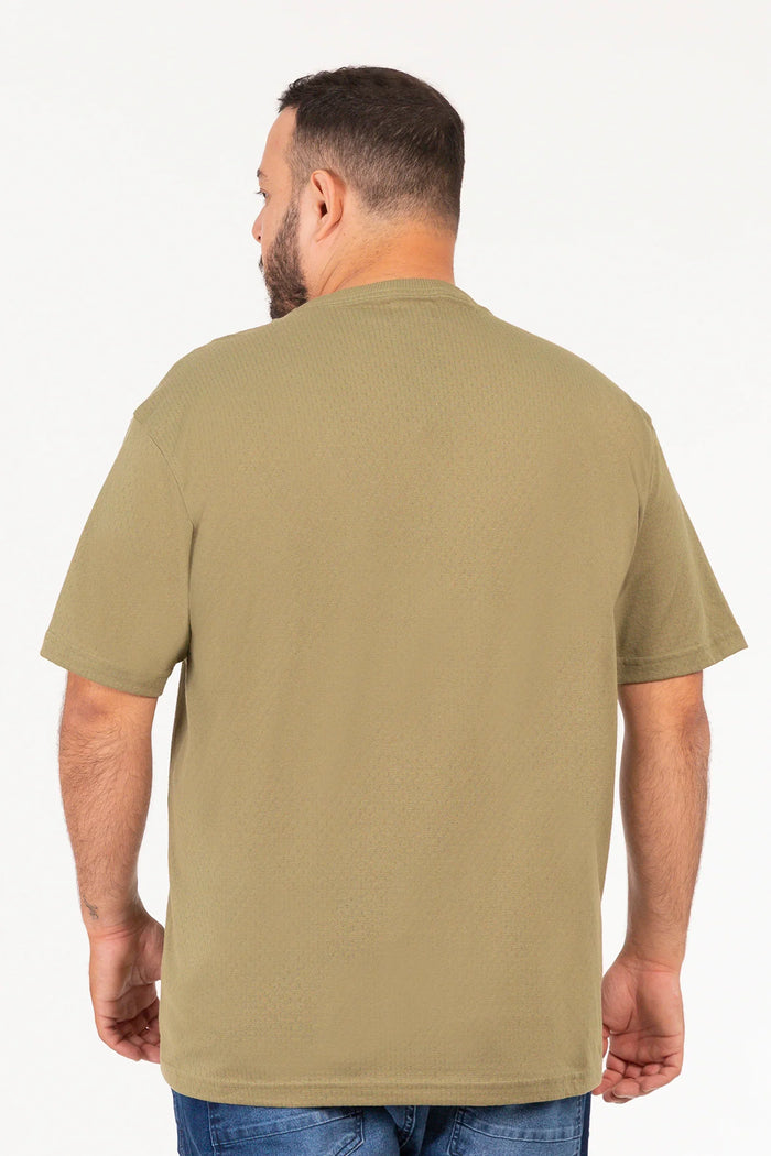 Plus Polera MC Textura Ranch Verde - Gangster