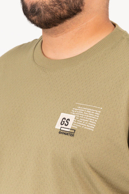 Plus Polera MC Textura Ranch Verde - Gangster