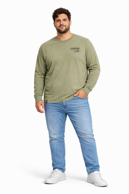 Plus Polera ML Field Verde Oliva