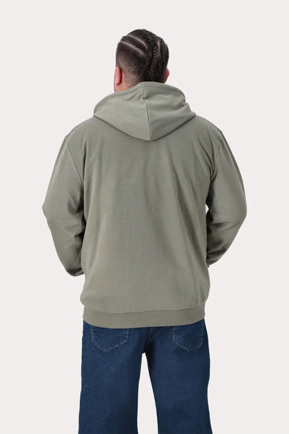 Plus Poleron Fullziper Fleece Damen Verde Militar - Gangster