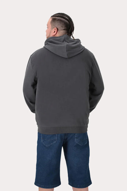 Plus Poleron Fullziper Fleece Loop Gris - Gangster