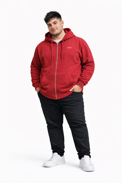 Plus Poleron Fullzipper Link Rojo