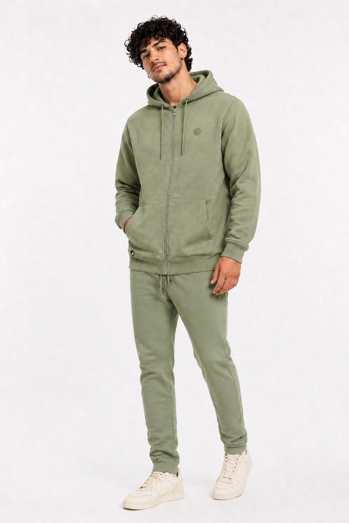 Plus Poleron Fullzipper Step Verde Oliva