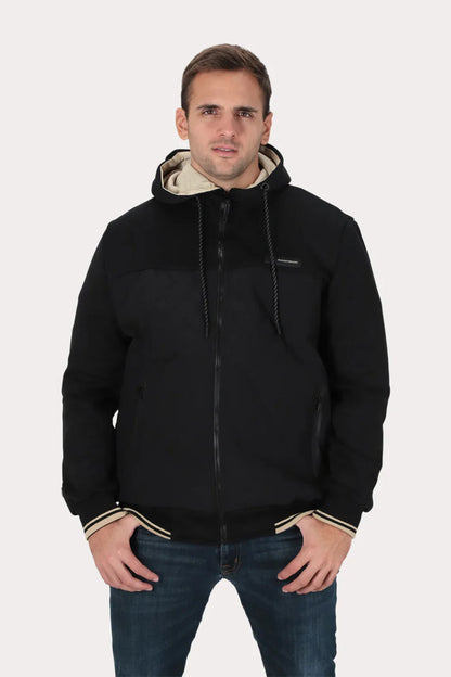 Plus Poleron Hibridas Patchwork Negro Gangster