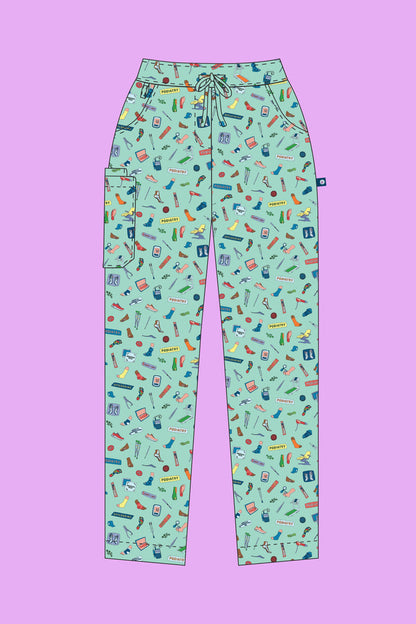 Podiatry - Womens Printed Scrub Pants