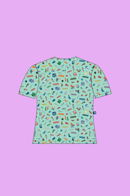 Podiatry - Womens Printed Scrub Top
