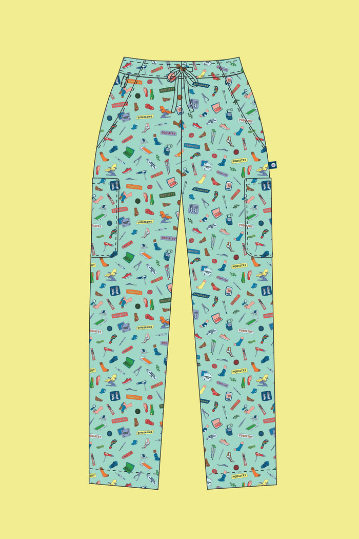Podiatry – Unisex Printed Scrub Pant
