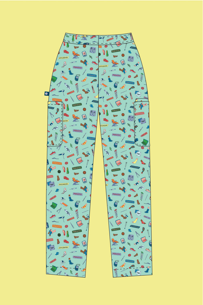 Podiatry – Unisex Printed Scrub Pant