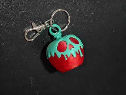 Poison Apple Skull Keychain - Gothic Bag & Purse Accessory