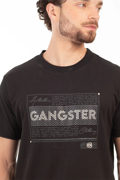 Polera Mc Basica Canal Negro - Gangster