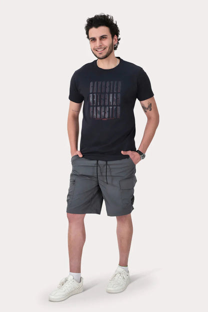 Polera Mc Basica Essex Azul Marino - Gangster