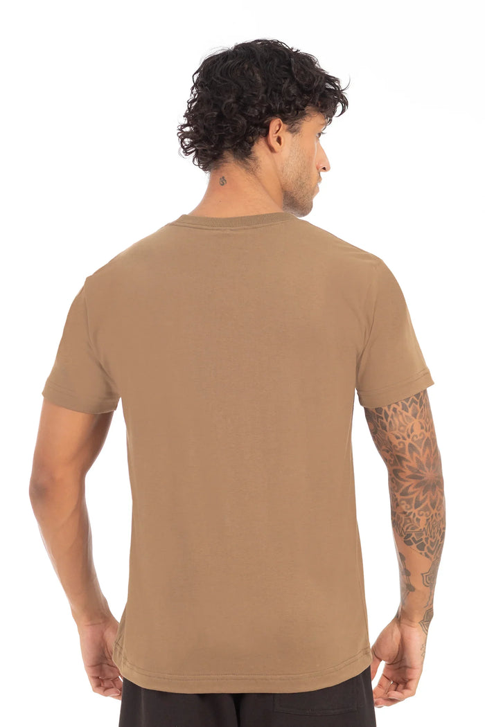 Polera Mc Basica Essex Café - Gangster