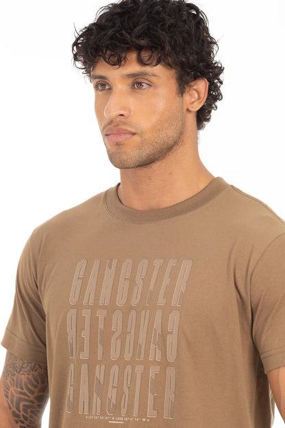 Polera Mc Basica Essex Café - Gangster