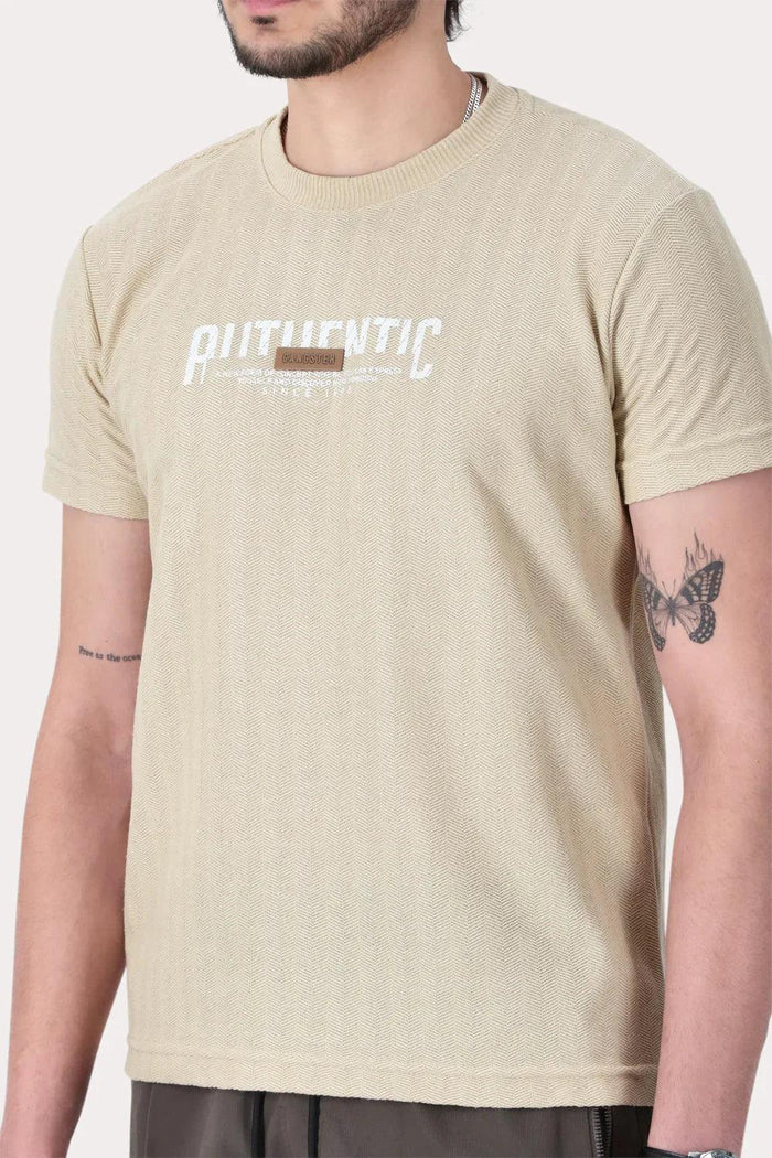 Polera Mc Textura Bedford Beige - Gangster