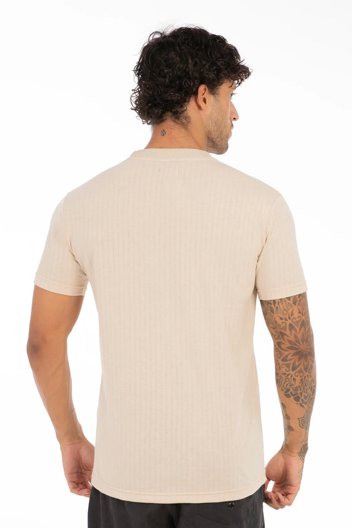 Polera Mc Textura Flatbush Beige - Gangster