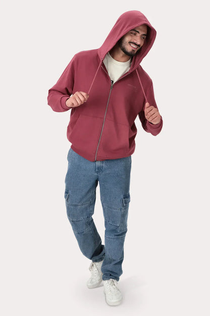 Poleron Full Zipper Fleece Addison Vino - Gangster