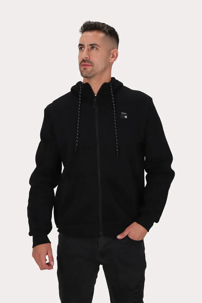 Poleron Full Zipper Fleece Block Negro Gangster - Gangster