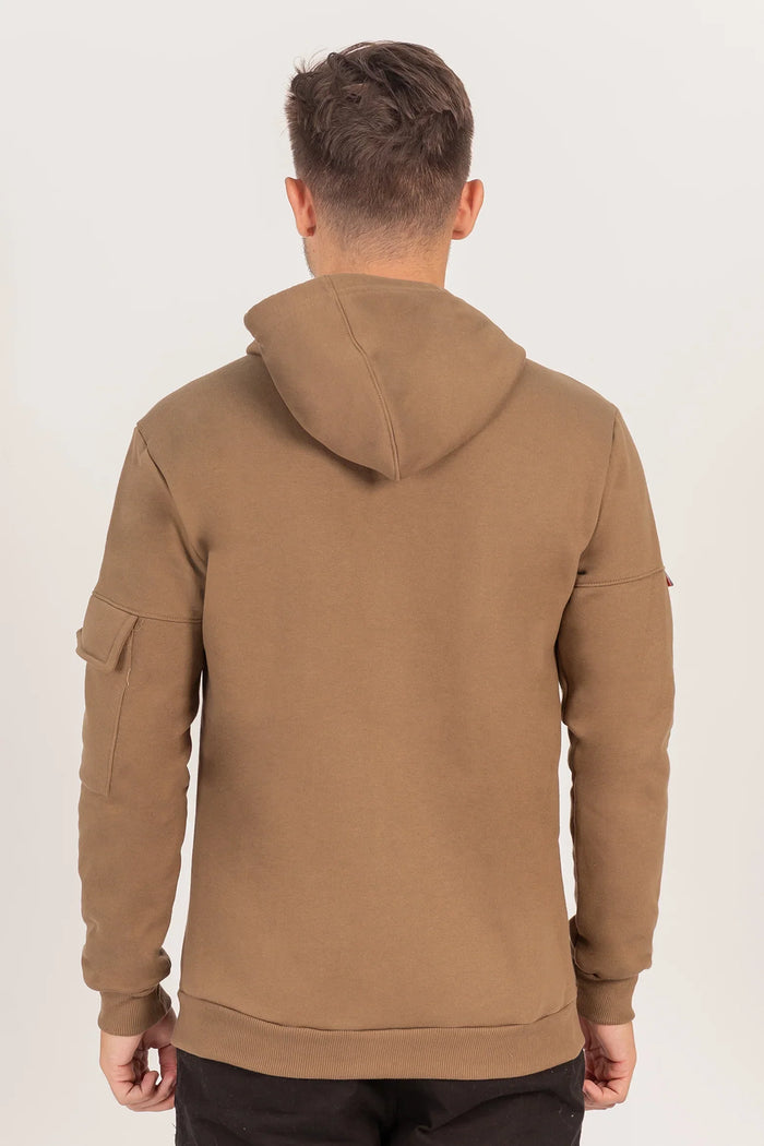 Poleron Full Zipper Fleece Carg Café Overcore - Gangster