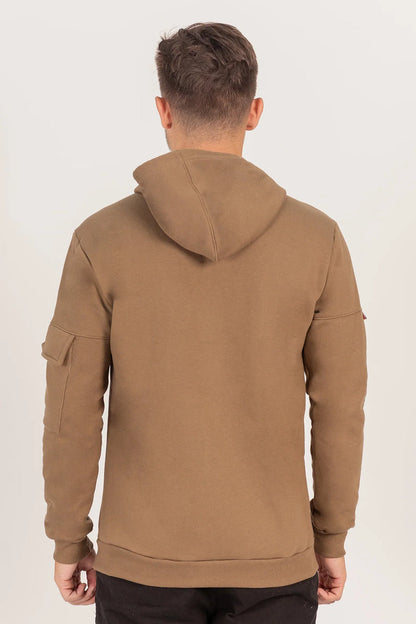 Poleron Full Zipper Fleece Carg Café Overcore - Gangster
