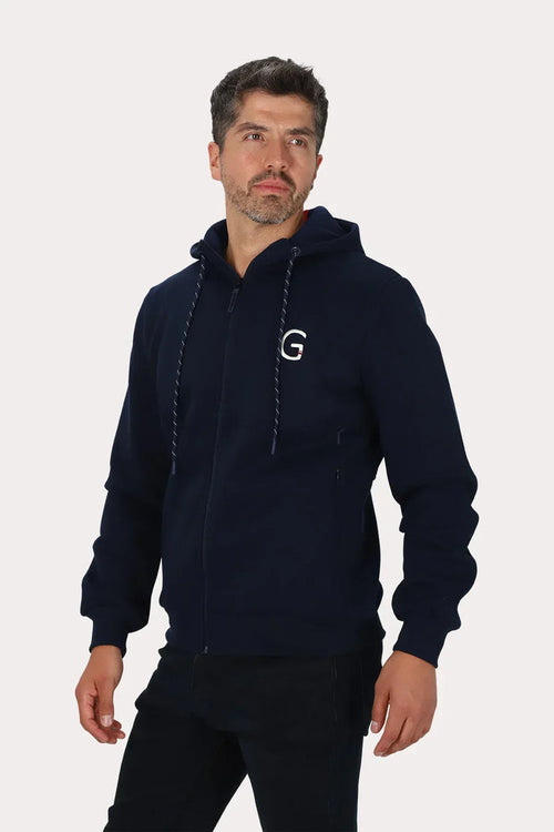 Poleron Full Zipper Fleece Outpost Azul Gangster - Gangster