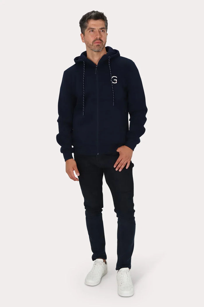 Poleron Full Zipper Fleece Outpost Azul Gangster - Gangster