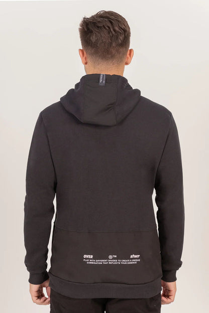 Poleron Full Zipper Fleece Titan Negro Overcore - Gangster
